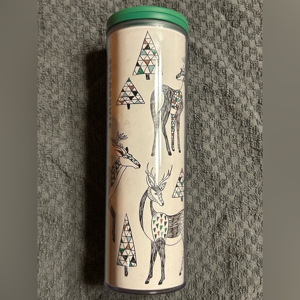 Starbucks Festive Tumbler with Green Lid 16 oz - Picture 2 of 11